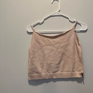 Women's Cream Knit Tank Top